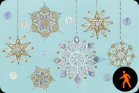 Animated Hanging Snowflakes Stationery, Backgrounds