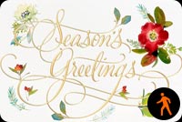 Animated Floral Season's Greetings Stationery, Backgrounds