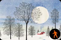 Animated Peaceful Winter Wood Stationery, Backgrounds