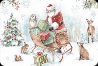 Santa & His Animal Friends Stationery, Backgrounds