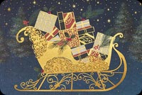 Ornate Gold Sleigh Stationery, Backgrounds