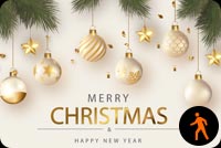 Animated Elegant Christmas Ornaments Stationery, Backgrounds