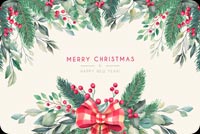 Merry Christmas Bow Stationery, Backgrounds
