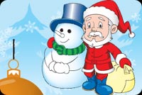 Santa And Frosty Together Stationery, Backgrounds