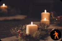 Animated: Christmas Candles Stationery, Backgrounds