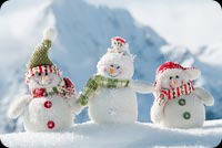 Cute Winter Snowmen Stationery, Backgrounds