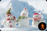 Animated: Cute Winter Snowmen Stationery, Backgrounds