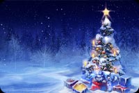 Christmas Tree, Star And Frozen Gifts Stationery, Backgrounds