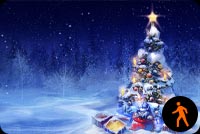 Animated: Christmas Tree, Star And Frozen Gifts Stationery, Backgrounds