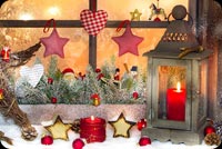 Christmas Decoration, Hearts, Stars & Candles Stationery, Backgrounds