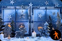 Animated: Blue Christmas Stationery, Backgrounds