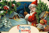 Santa Postcard Stationery, Backgrounds