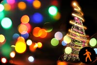 Animated: Christmas Bokeh Stationery, Backgrounds