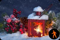 Animated: Christmas Lantern Stationery, Backgrounds