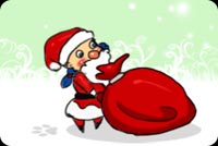 Santa Dragging His Gift Bag Stationery, Backgrounds