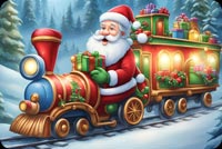 Train Journey Through The Festive Forest Stationery, Backgrounds