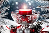 Glamorous Christmas Centerpiece Stationery: Sparkling Silver Elegance & Festive Delight Stationery, Backgrounds