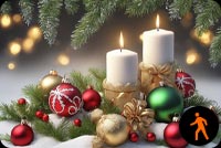 Animated: Versatile Candle And Ornament Stationery: Ideal For Christmas Or New Year Stationery, Backgrounds