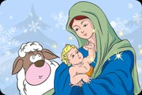 Mary With Baby Jesus Stationery, Backgrounds