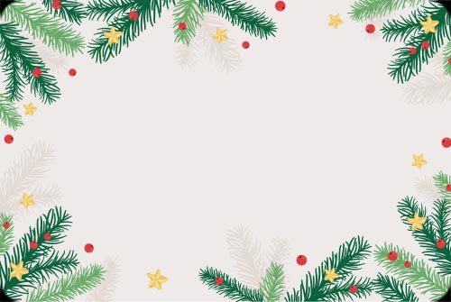 Classic Holiday Stationery With Pine And Star Accents Stationery, Backgrounds