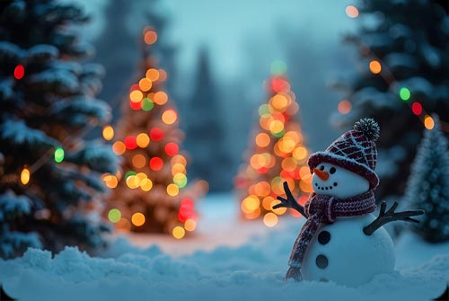 Cozy Snowman Winter Stationery Stationery, Backgrounds