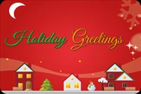 Holiday Greetings Over Homes Stationery, Backgrounds