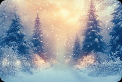 Snowfall Forest Stationery Stationery, Backgrounds