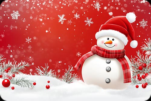 Merry Snowman Stationery Stationery, Backgrounds