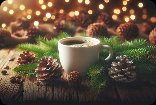 Warm Holiday Coffee Stationery Stationery, Backgrounds
