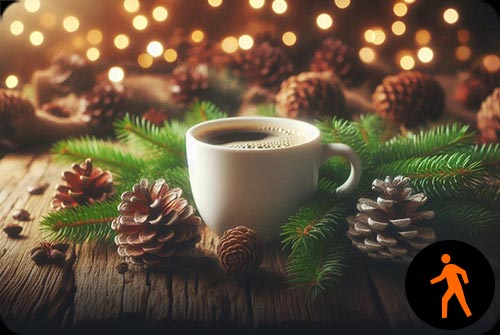 Animated: Warm Holiday Coffee Stationery Stationery, Backgrounds