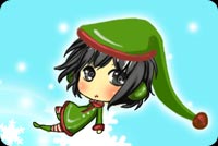 Little Girl In Elf Costume Stationery, Backgrounds