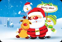 Santa, Reindeer And Frosty Stationery, Backgrounds