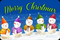 5 Snowmen For Christmas Stationery, Backgrounds