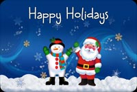 Santa And Frosty Says Happy Holidays Stationery, Backgrounds