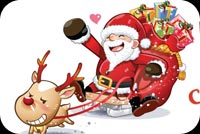 Santa Claus Let's Ride Stationery, Backgrounds