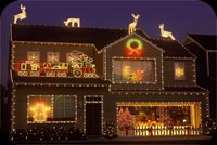 Nice Christmas House Stationery, Backgrounds