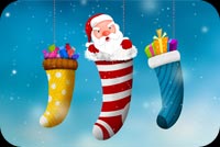 Santa Christmas Wishes Stationery, Backgrounds