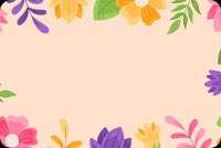 Flat Easter Flowers Design 