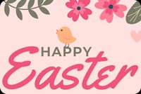 Cute Little Bird Happy Easter Stationery, Backgrounds