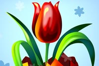 Tulip Flower Happy Easter Stationery, Backgrounds