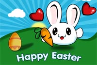 Happy Easter Bunny With Love Stationery, Backgrounds