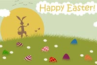 Easter Bunny Hunts For Eggs Stationery, Backgrounds