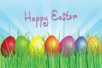 Happy Easter - Colorful Eggs Stationery, Backgrounds