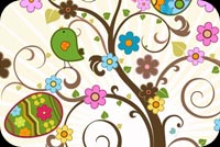 Floral Easter Wishes Stationery, Backgrounds