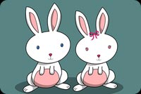 Couple Easter Bunnies Stationery, Backgrounds