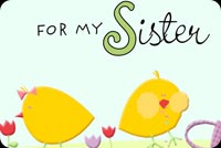 Easter Wishes For My Sister Stationery, Backgrounds