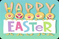 Smiling Bunnies Happy Easter Stationery, Backgrounds