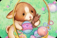 Sweet Bunny Easter Card Stationery, Backgrounds