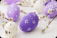 Happy Spring, Purple Eggs Stationery, Backgrounds