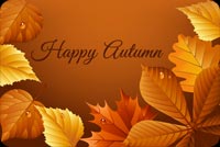 Golden Automn Leaves Stationery, Backgrounds